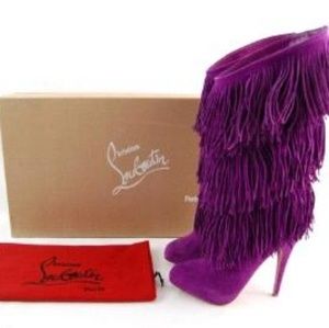 NWOT Christian Louboutin Forever Tina Purple Boots